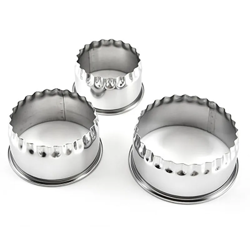 

3Pcs Flower Shaped Dough Cutter Stainless Steel Dumplings Cutter Dumplings Wrappers Skin Molds Maker Press Kitchen Gadget Cocina