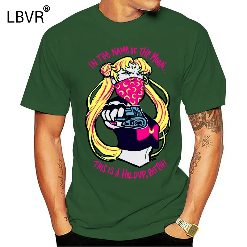 Kawaii Clothing Cute Ropa T-Shirt Sailor Moon Harajuku Anime Manga Gun Angry Emo Cartoon t shirt men Unisex New Fashion tshirt | Мужская