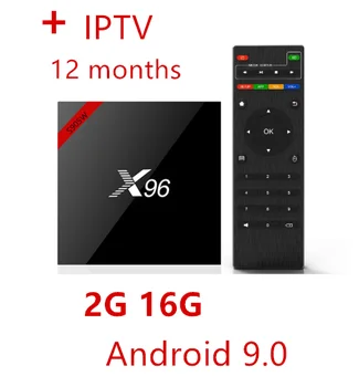 

X96 with Europe IPTV Smart TV BOX Android 9.0 smart tv box Quad core HD2.0 4K*2k Amlogic S905W Set-Top Box X96 W Media Player