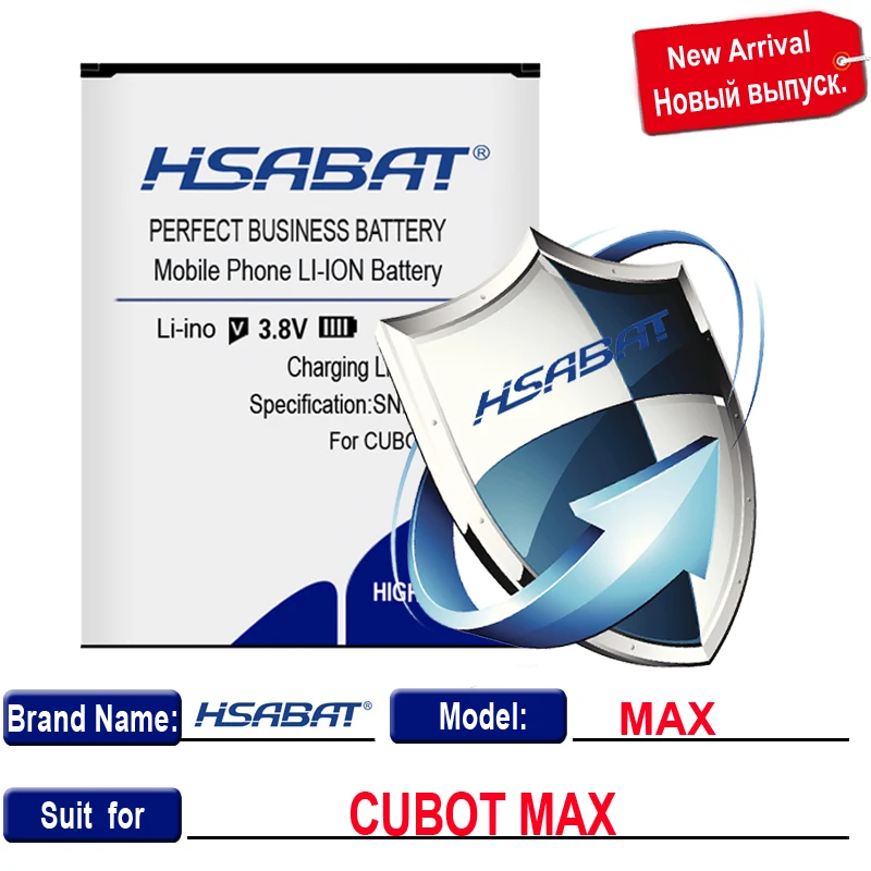 Аккумулятор HSABAT 6500 мАч для CUBOT MANITO/X6/NOTE S/Note Plus/Rainbow/P9/MAGIC/X15/R11/X18/H3/Dinosaur/MAX/S208 A S208A - Цвет: for CUBOT MAX