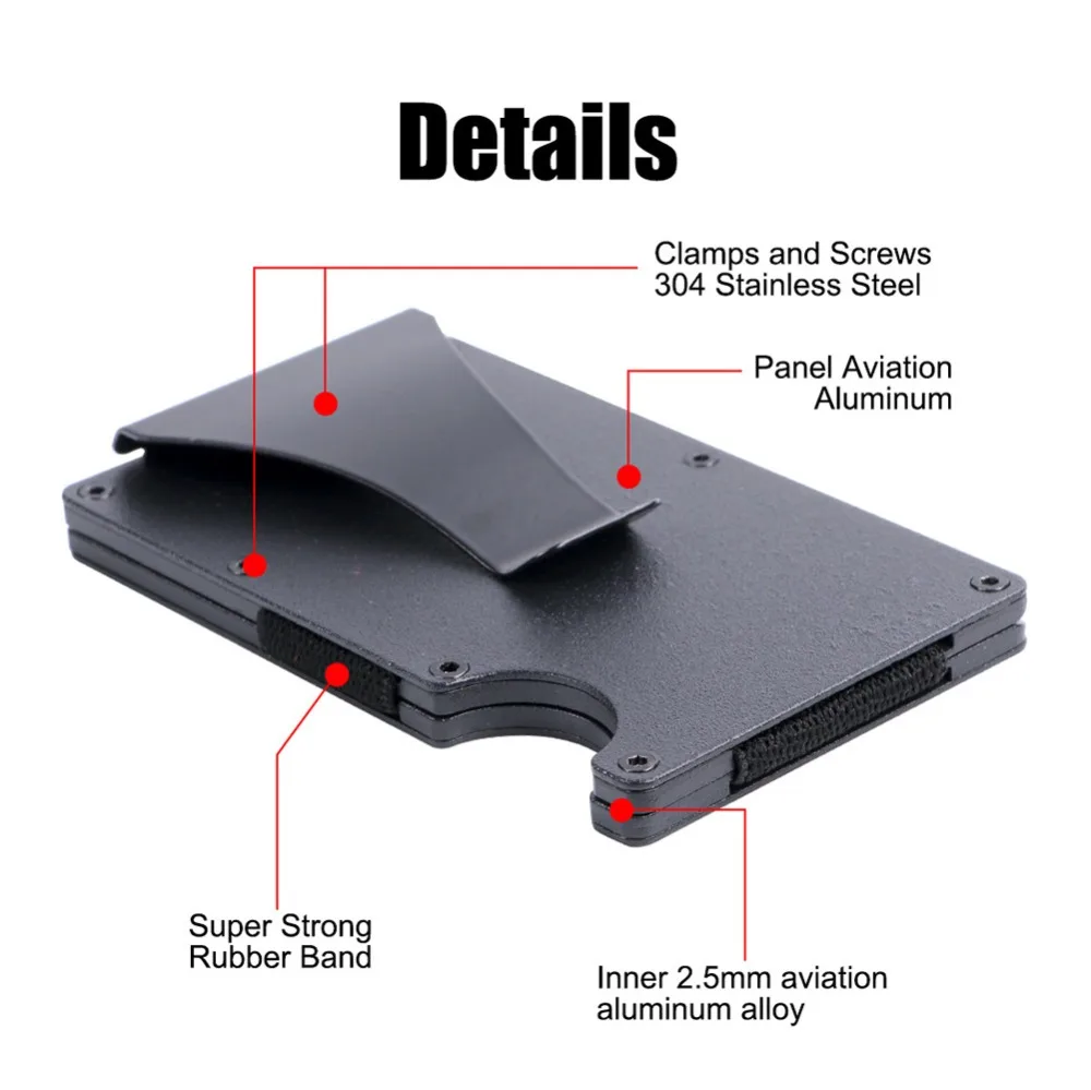 Новая мода Тонкий карбоновый держатель для карт RFID не сканирующий металлический кошелек мужской кошелек Carteira Masculina Billetera