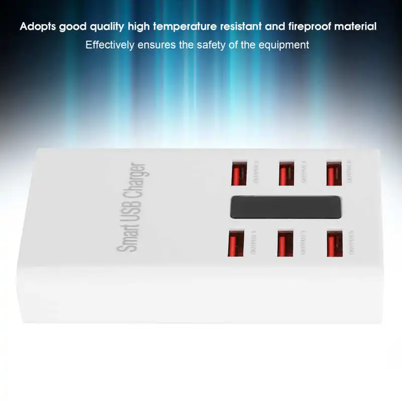 Smart Distribution Quick Charger 30W 5V/6A Charging Adapter US Plug 100-240V 6 Port USB | Электроника
