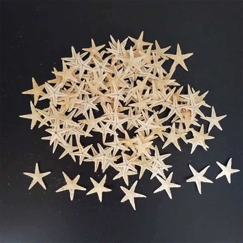 

50pcs Mini Starfish Craft Decoration Natural Sea Stars DIY Beach Cottage Wedding Decor Gifts