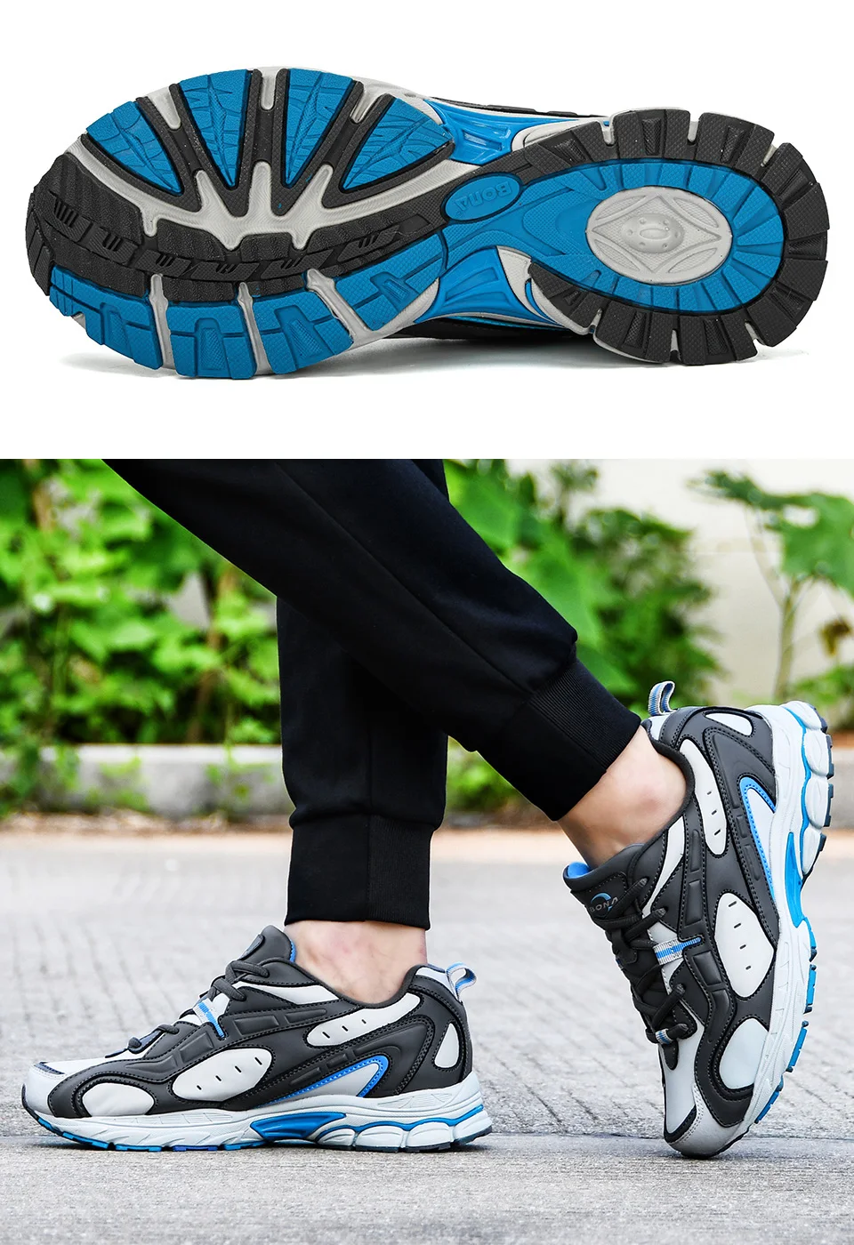BONA New Style Sports Shoes Men Sneakers Lace-Up Cow Split Breathable Walking Shoes Outdoor Running Shoes Man Jogging Shoes