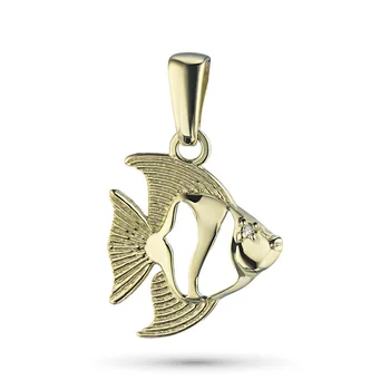 

Pendant in yellow gold with a diamond
