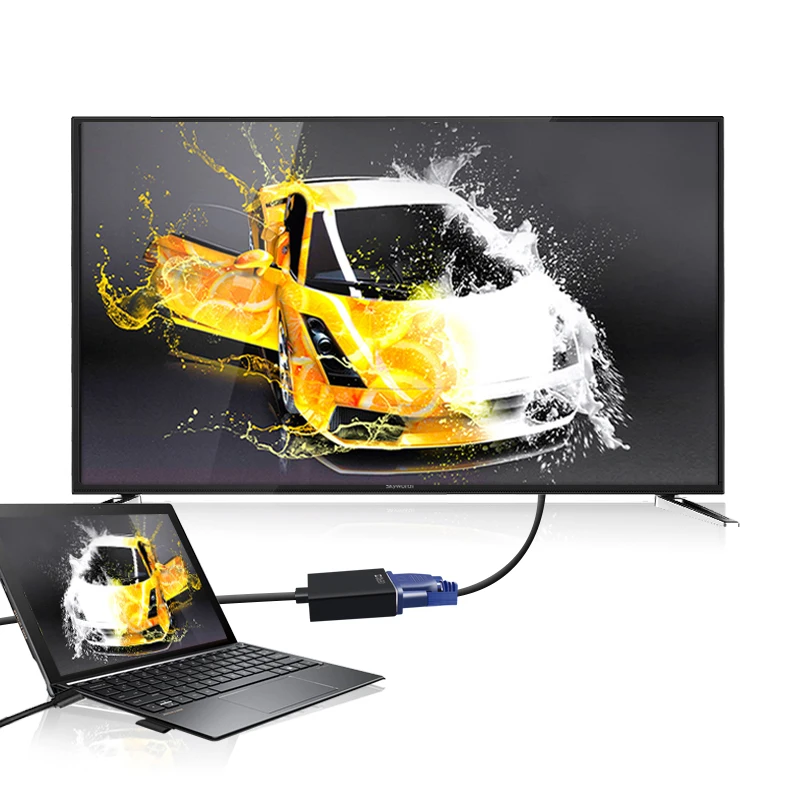 Кабель преобразователь HDMI в VGA папа мама адаптер 1080P цифровой аналоговый видео