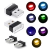 5V USB Mini LED Car Atmosphere Light Vehicle Interior Roof Neon Ambient Night Lamp Pluggable for Home PC Notebook Decor 2