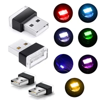5V USB Mini LED Car Atmosphere Light Vehicle Interior Roof Neon Ambient Night Lamp Pluggable for Home PC Notebook Decor 2