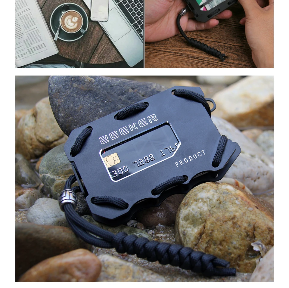 RFID Блокировка металлический мужской кошелек стильный держатель для кредитных карт минималистичный тонкий кошелек для ID карт держатель Бизнес зажим для денег алюминий