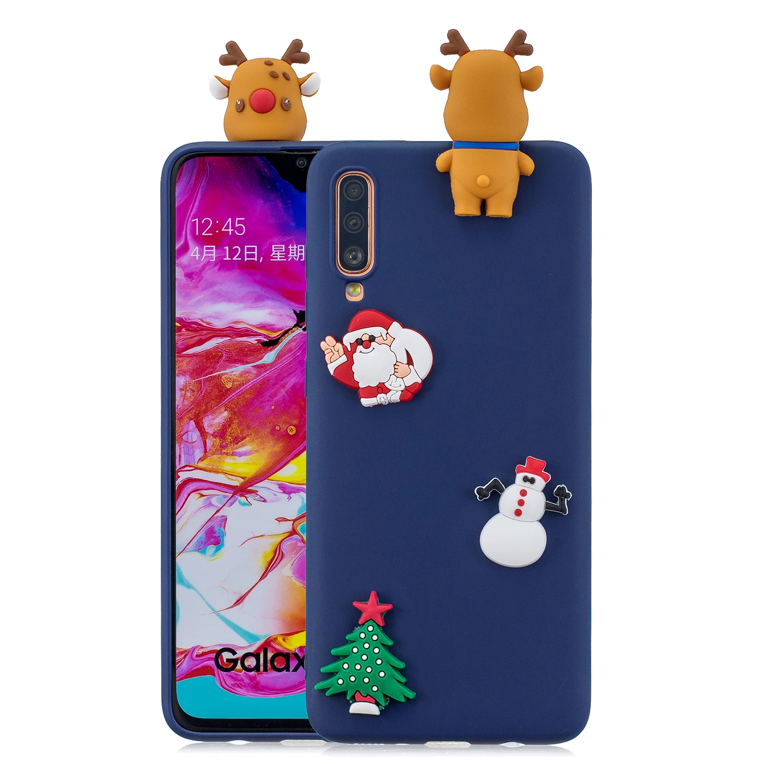 Милый чехол для телефона с Санта Клаусом для huawei P30 Pro P30 Lite, силиконовый мягкий чехол из ТПУ для huawei P Smart, чехол s Coque - Цвет: blue