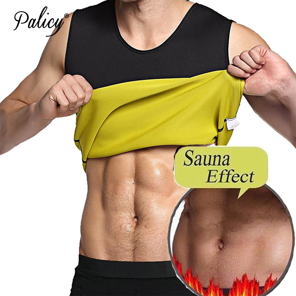 

Sauna Men's Vest Sweatshirt Slimming Undershirt Fat Burner Neoprene Waist Trainer Corset Slimm body shaper for men 2 day ship