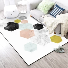 Скандинавские простые ковры геометрической формы Противоскользящие коврики для дивана и стола прикроватные коврики для спальни детские коврики для гостиной детский игровой коврик
