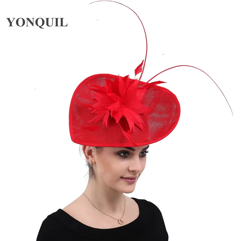 Bridal Wedding Red Fascinator Hat Fanvy 
