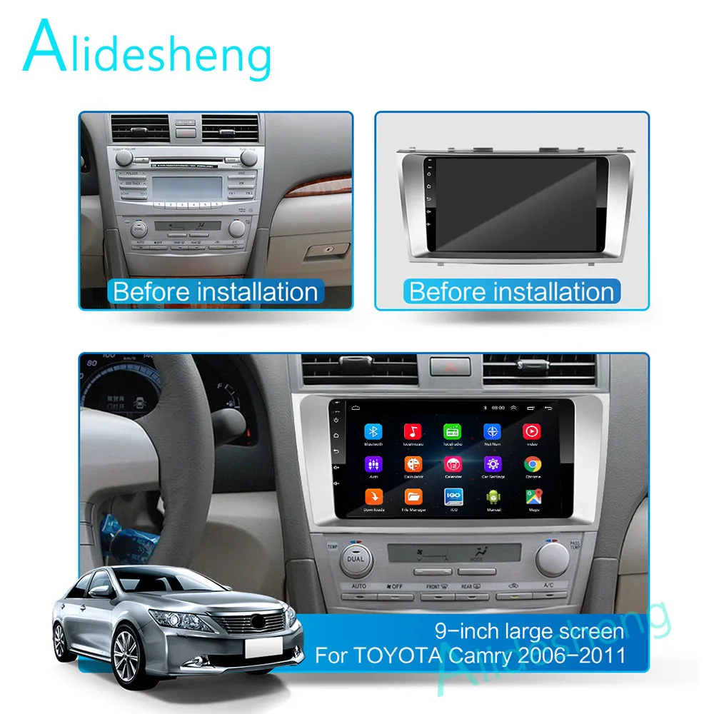 2G+ 32G DSP 2 din Android 8,1 4G сеть для автомобиля радио мультимедиа видео плеер для Toyota Camry 2007 2008 2009 2010 2011 Wi-Fi, BT