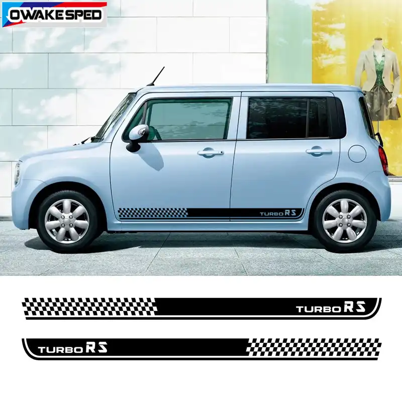 For Suzuki Alto Turbo Rs Stripes Car Styling Door Side Skirt Stickers Auto Body Decor Vinyl Decal Exterior Accessories Car Stickers Aliexpress