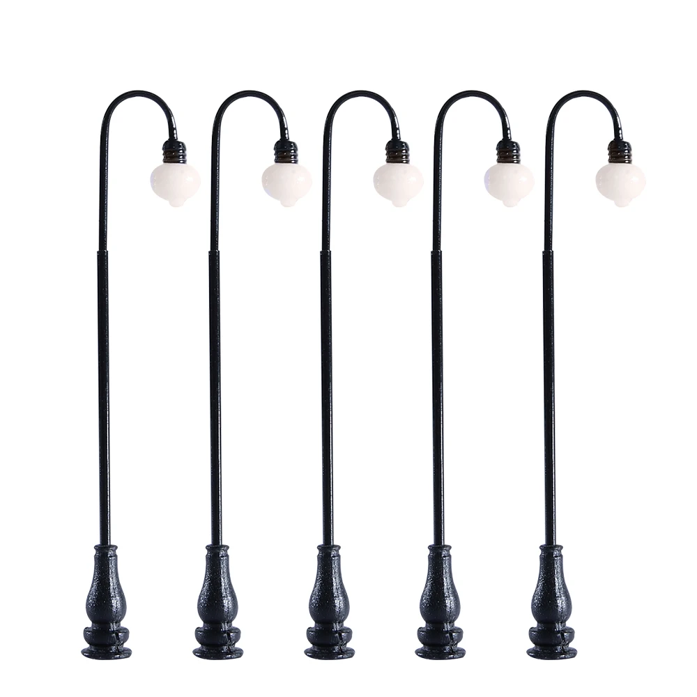 

Ho Garden scenery Metal Lampposts 3V Model miniature light for train Park kits Decorations