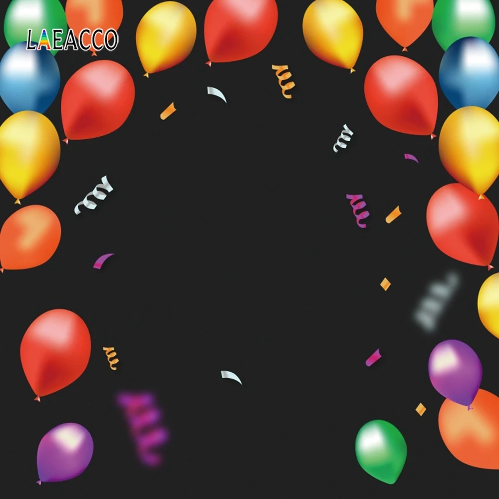 

Laeacco Colorful Balloons Photography Backdrop Customized Vinyl Party Decor Photographic Backgrounds For Photo Studio Props