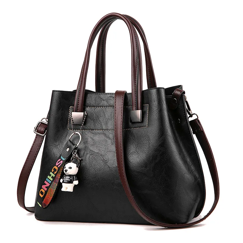 

Autumn/Winter Leisure Women's Portable Bear Women's Bag Korea Edition Simple Retro Material Shoulder Bag Women's Bag