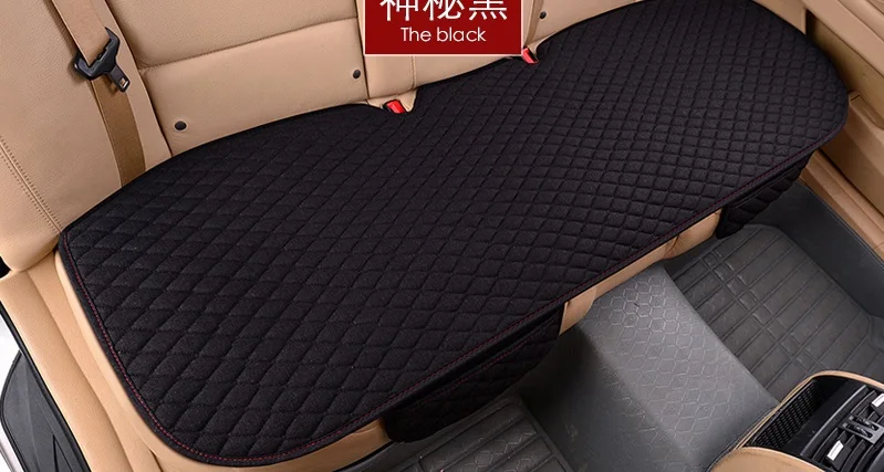 Абсолютно новые легкие в очистке не перемещающиеся подушки для автомобильных сидений, универсальные чехлы для сидений из искусственной кожи, не скользящие, подходят для большинства автомобилей, чехлы для сидений - Название цвета: Black for rear seat
