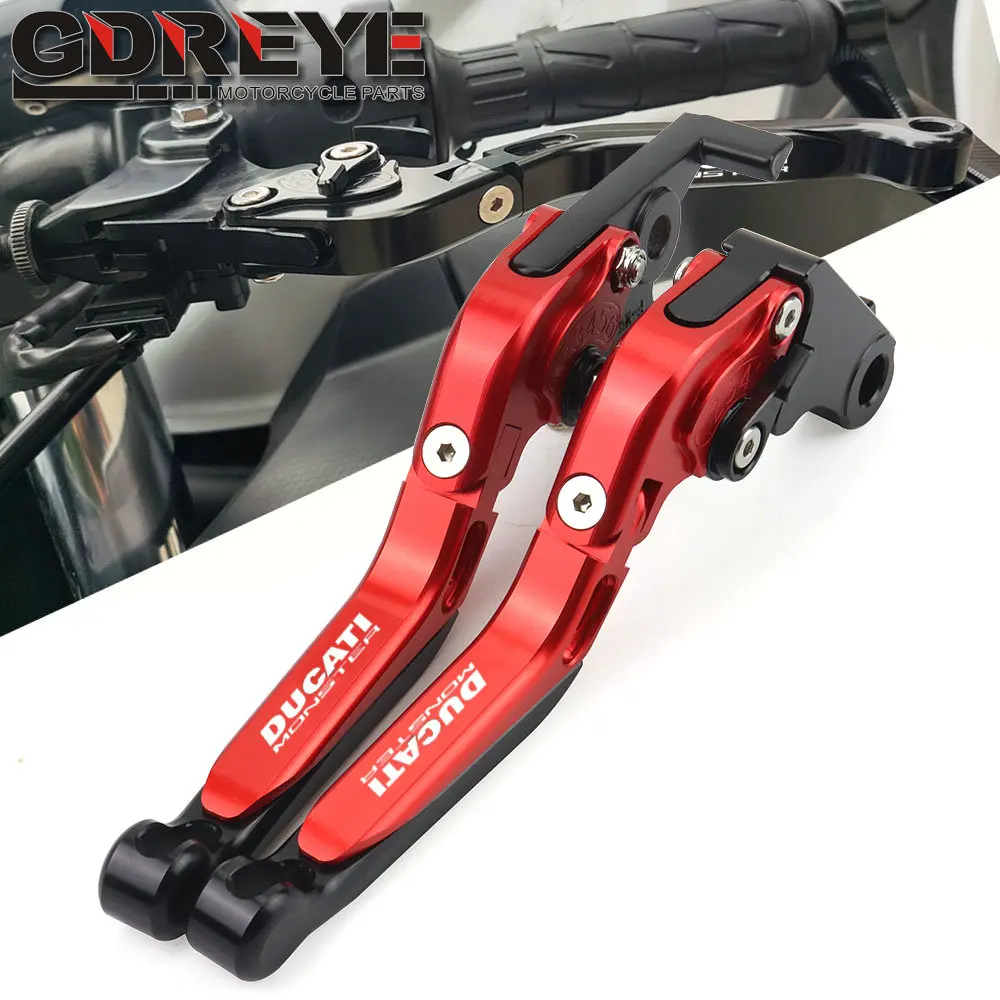 With LOGO MONSTER Motorcycle Brakes For DUCATI 696 796 695 620 400 CNC Ajustable Brake Clutch Levers |