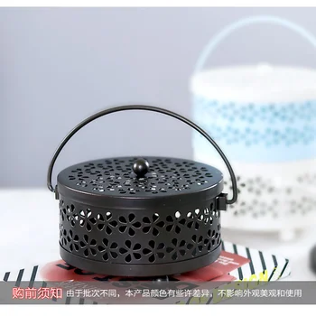 

Portable Black Large Iron Incense Burner Metal House Charcoal Room Fragrance Small Cones Incense Burner Smoke Decoration II50XXL