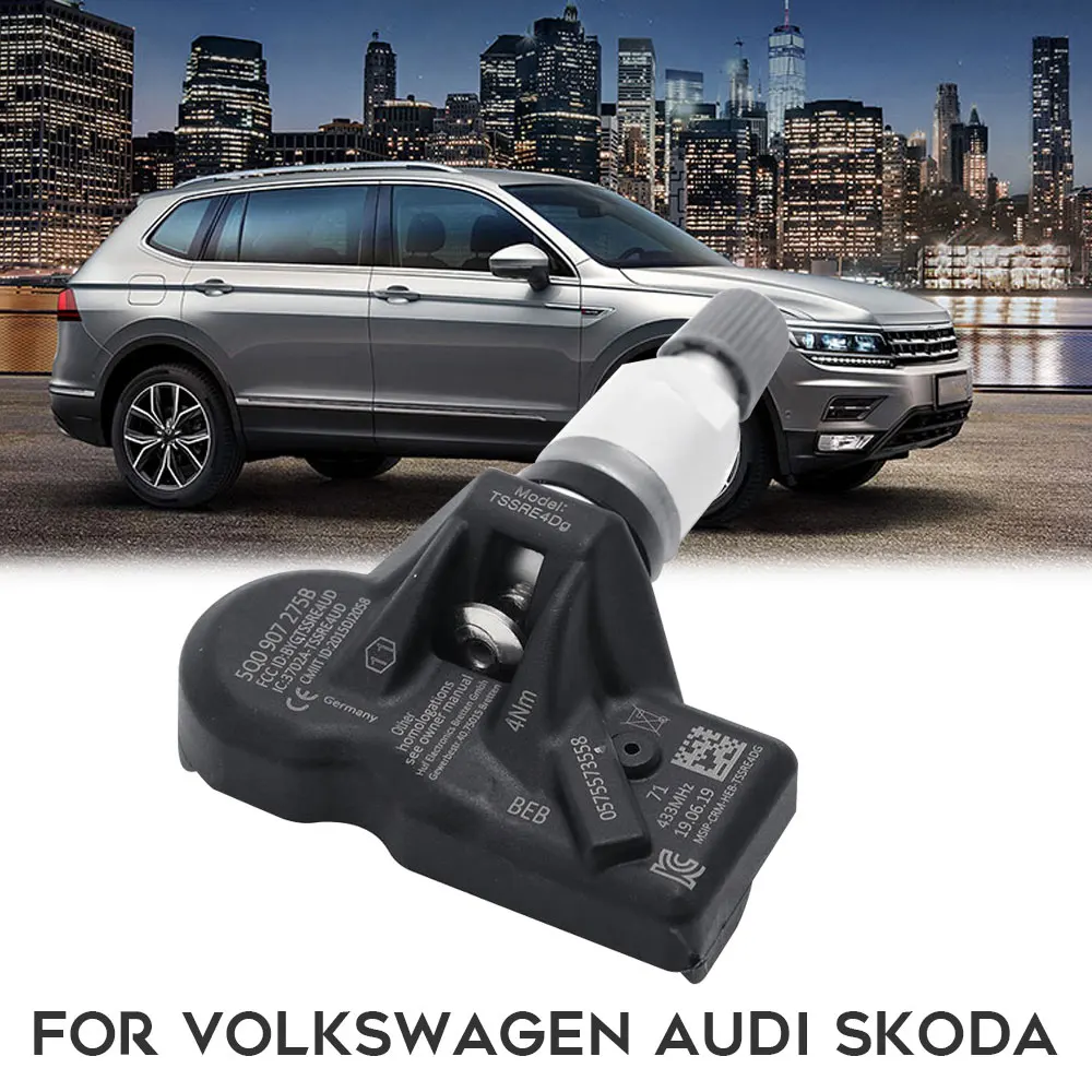 TPMS мониторинг автомобильных шин датчик давления в шинах низкая энергия высокая температура сигнализации 1 шт. OEM 5Q0907275B прочный для VW