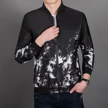 

New 2019 Jacket Men Fashion Casual Loose Mens Jacket Sportswear Bomber Jacket Mens jackets men and Coats Plus Size M- 3XL XXXL