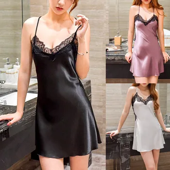 

Women Pajamas Lace Passion Sleepwear Lingerie Plus Size Dress Nightwear Dress Sexy Nightdress Sleep Set piżama damska пижама c3*