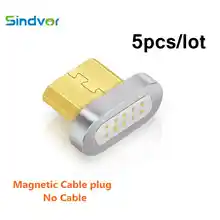 5 шт. Магнитный кабель штекер типа C Micro USB C вилки Быстрая Зарядка телефона Microusb type-C Магнитный зарядный разъем для iPhone 7 7plus 8 X