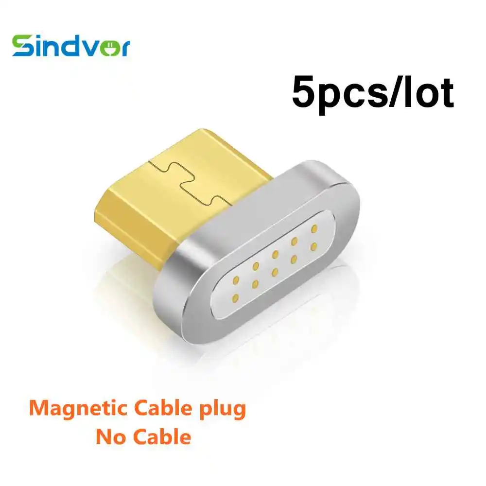 

5PCS Magnetic Cable Plug Type C Micro USB C Plugs Fast Charging Phone Microusb Type-C Magnet Charger Plug For iPhone 7 7plus 8 X