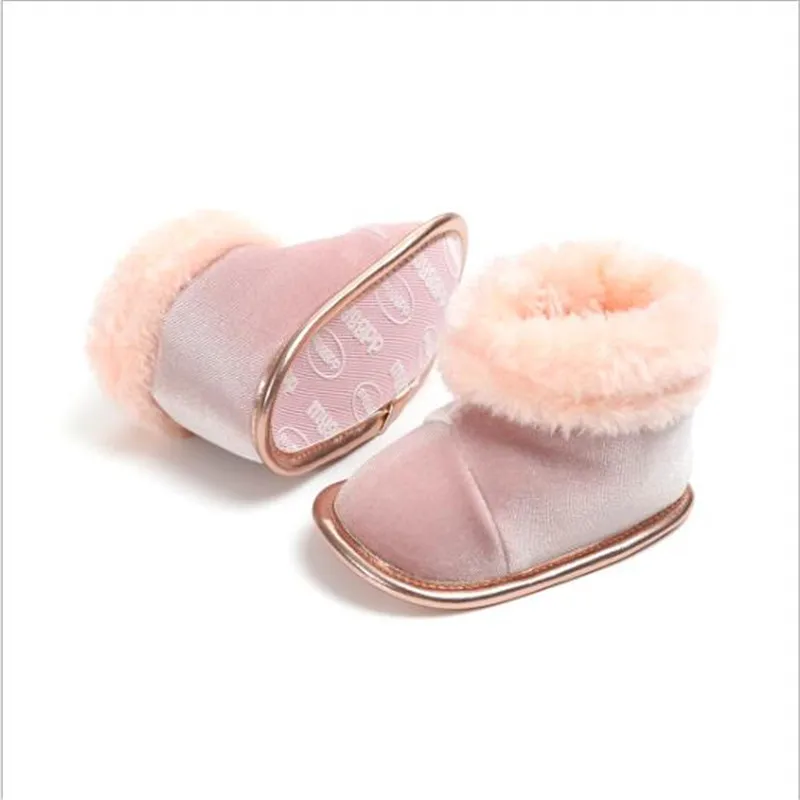 Зимние Детские ботиночки; милые теплые ботиночки из пуха для мальчиков и девочек; удобные мягкие Нескользящие Детские ботиночки; детская обувь