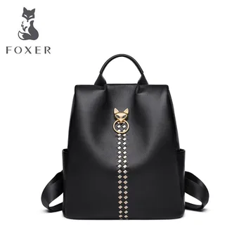 

FOXER designer bags famous brand women bags 2020 new genuine leather backpack Large capacity women backpack real cowhide bag