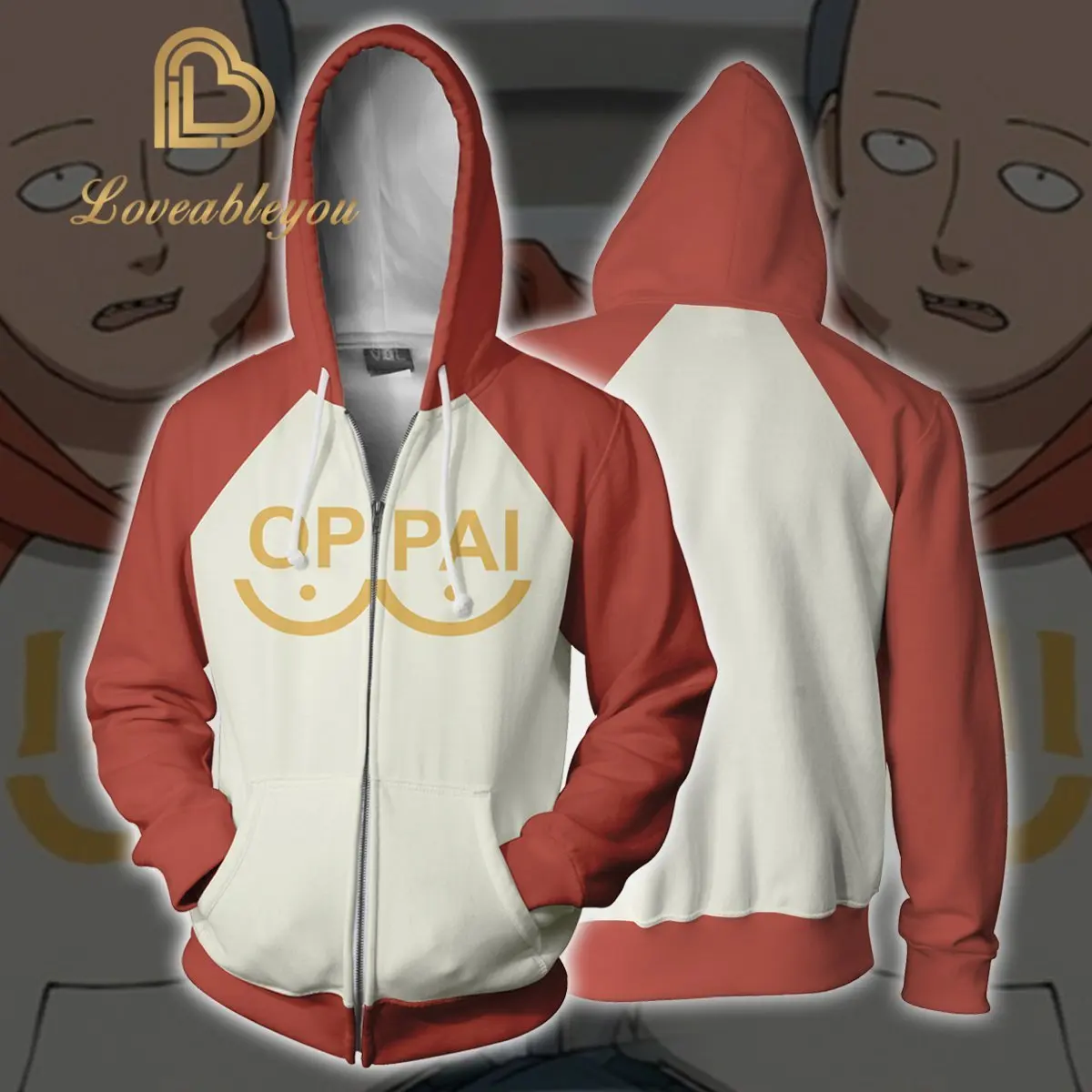 Аниме One Punch Man толстовка Сайтама оппай Сенси принт Повседневная Толстовка с