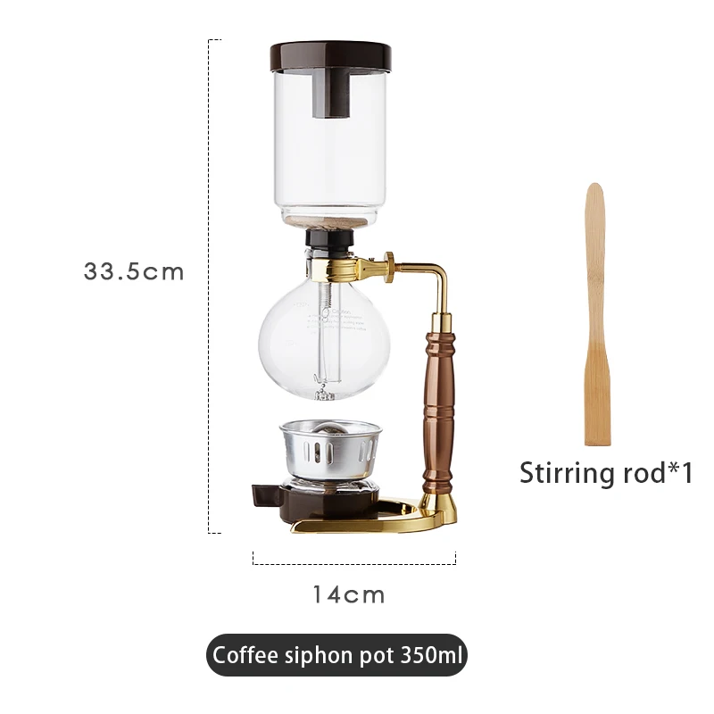 Japanese Style Siphon Coffee Maker Tea Siphon Pot Vacuum Coffeemaker Glass  Type Coffee Machine Filter 350ML 500ML