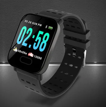 

2020 New Smart Bracelet A6 Real-time Heart Rate Blood Pressure Sleep Monitoring 1.3 Inch IP67 Waterproof Sports Watch