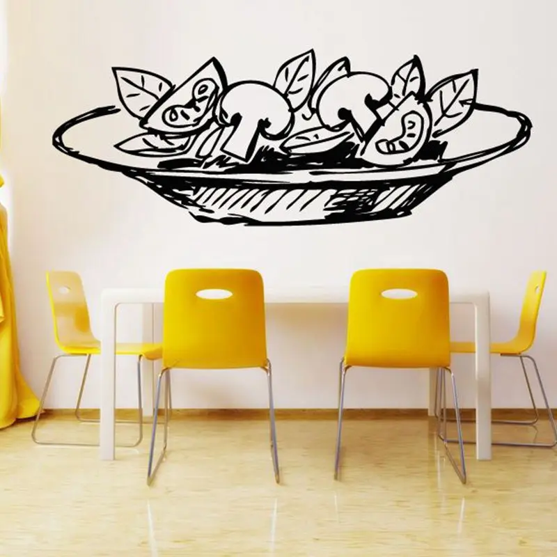 DCTAL Restaurant Sticker Food Decal Poster Vinyl Art Wall Decals Pegatina Quadro Parede Decor Mural Restaurant Sticker