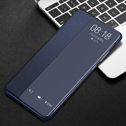 Ultra Thin Smart View Leather Flip Case Cover - Mate 30 (Sapphire)
