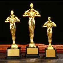 Трофеи Oscar, Реплика, маленькое золото, мужской ПК, позолоченный, команда спортивных соревнований, ремесла, сувениры, вечерние праздники Трофеи Oscar, Реплика, маленькое золото, мужской ПК, позолоченный, команда спортивных соревнований, ремесла, сувениры, вечерние праздники