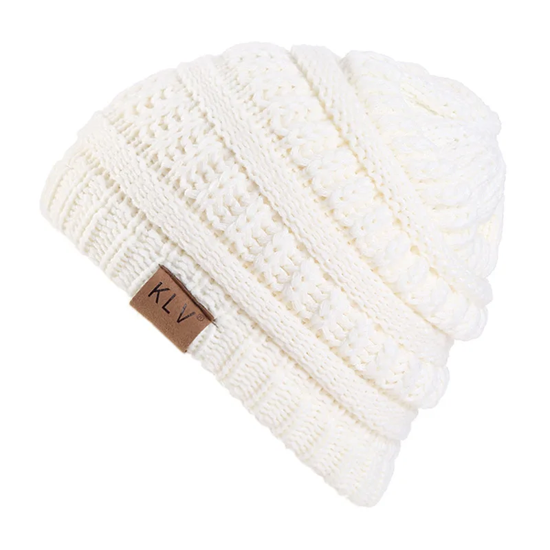Autumn Winter Boy Girls Warm Crochet Wool Knit Ski Beanies Fashion Casual Solid Soft Warm Knitted Woolen Beanies Hot Sale