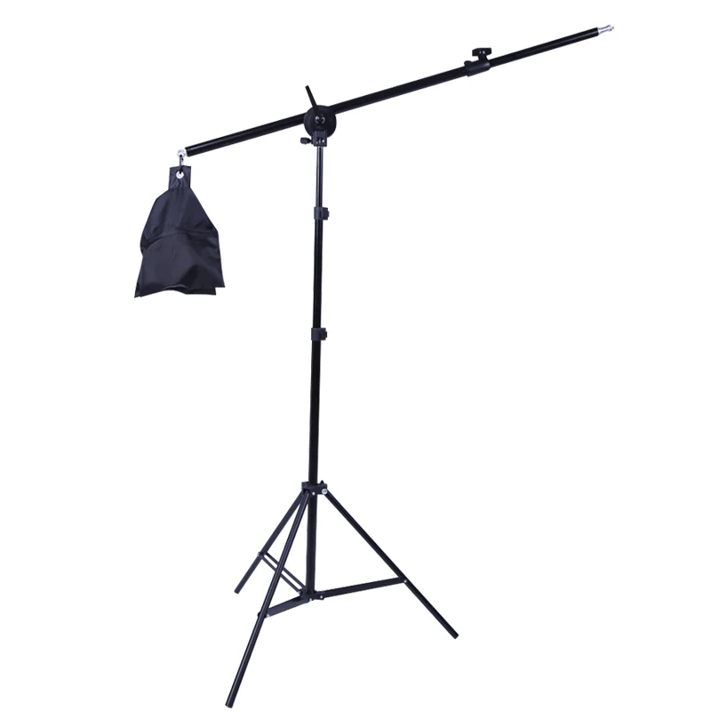 photography background SH Photo Studio 2M 2-in-1 Light Stand with 1.4M Boom Arm And Empty Sandbag For Supporting Softbox Lighting Photography Tripod best camera lens