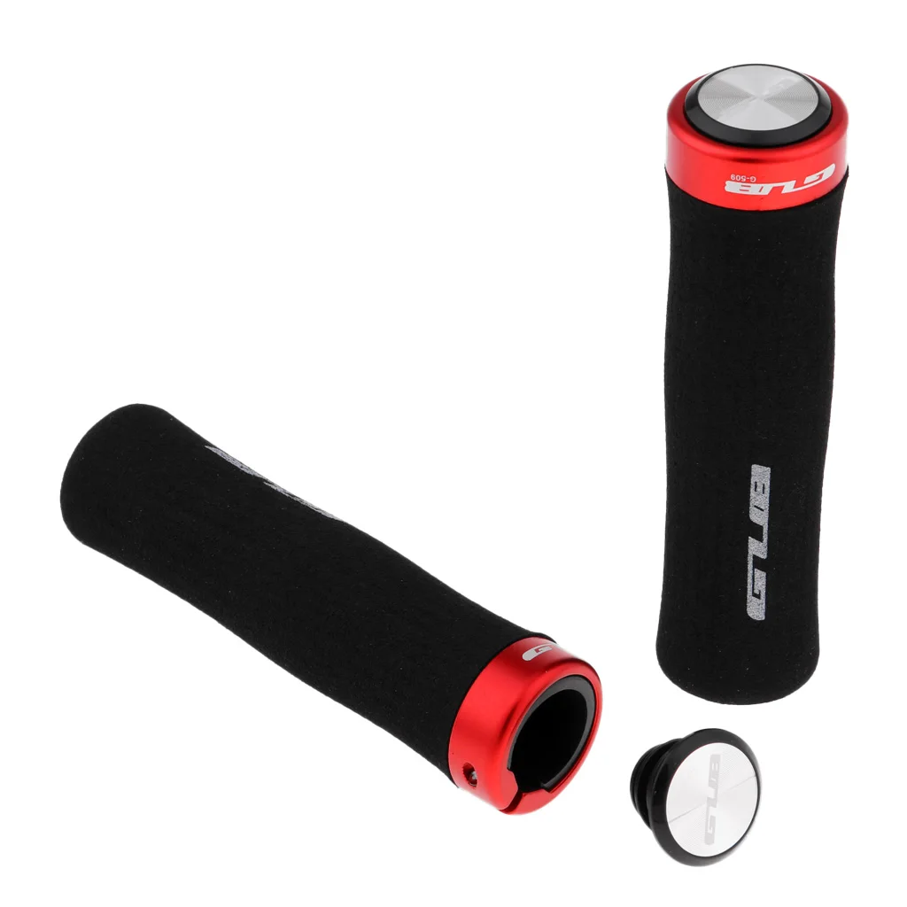 1 Pair of Bike Anti-slip Handle Grips Lockable MTB Mountain Bike Bicycle Cycling Sponge Handlebar Grip Cycling Accessories
