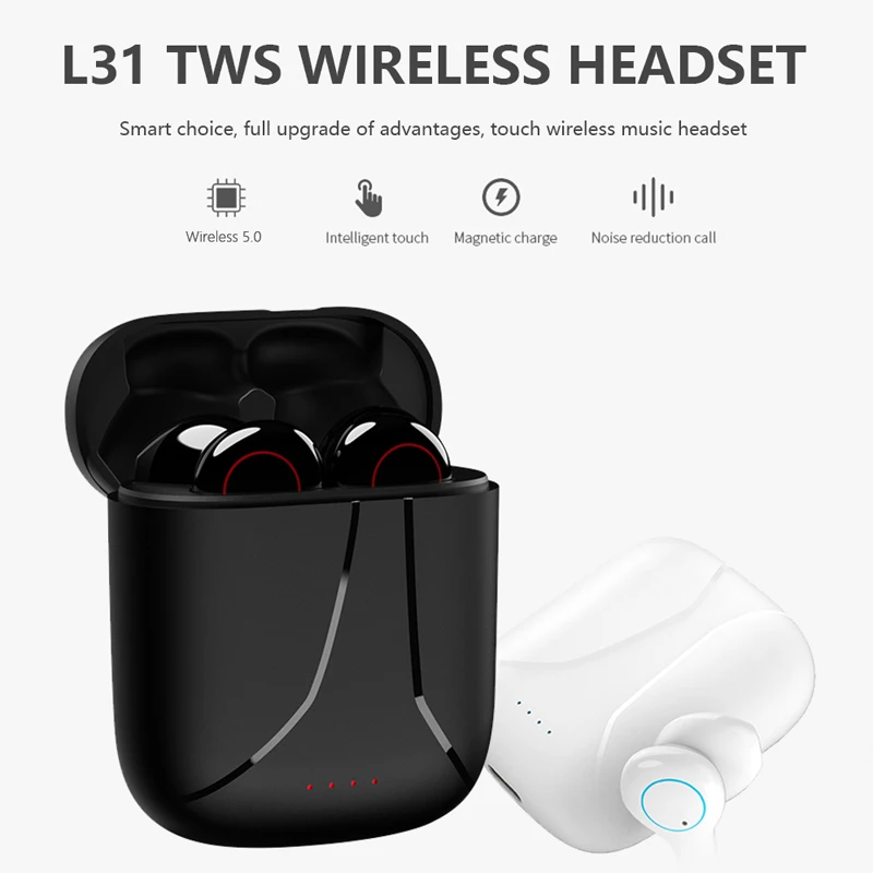 TWS Bluetooth 5 0 Earphones Oppselve Wireless Headphones Touch Control Sport Headset Earphone For Phone iPhone 7 X Xiaomi Huawei