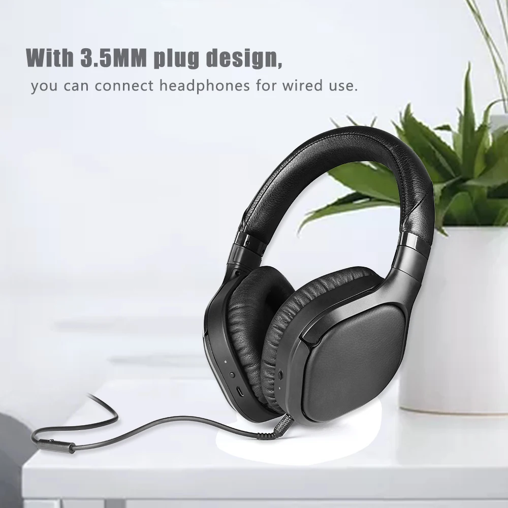 Латт HF2 PRO Bluetooth 5,0 наушники с активным шумоподавлением Беспроводная гарнитура ANC над ухом наушники AUX IN с микрофоном