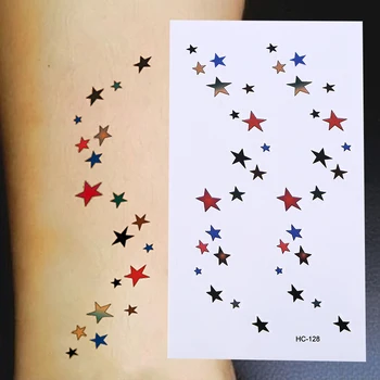 

Waterproof Temporary Tattoo Sticker Cute Stars Cartoon Tatto Stickers Flash Tatoo Fake Tattoos For Girl Kids Child Gift