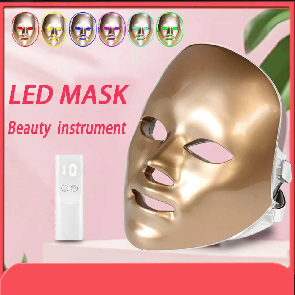 

New Led Facial Mask Korean 7 Colors Photon Therapy Face Mask Machine Light Therapy Acne Led Mask skin care Beauty machine