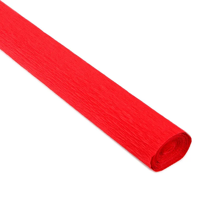 Red Wrinkle Paper 1 рулон ручной работы морщин бумага DIY ремесло поставки цветок материал роза телескопическая рулон края бумаги детский сад Chirdren декоративный - Цвет: Red Wrinkle Paper