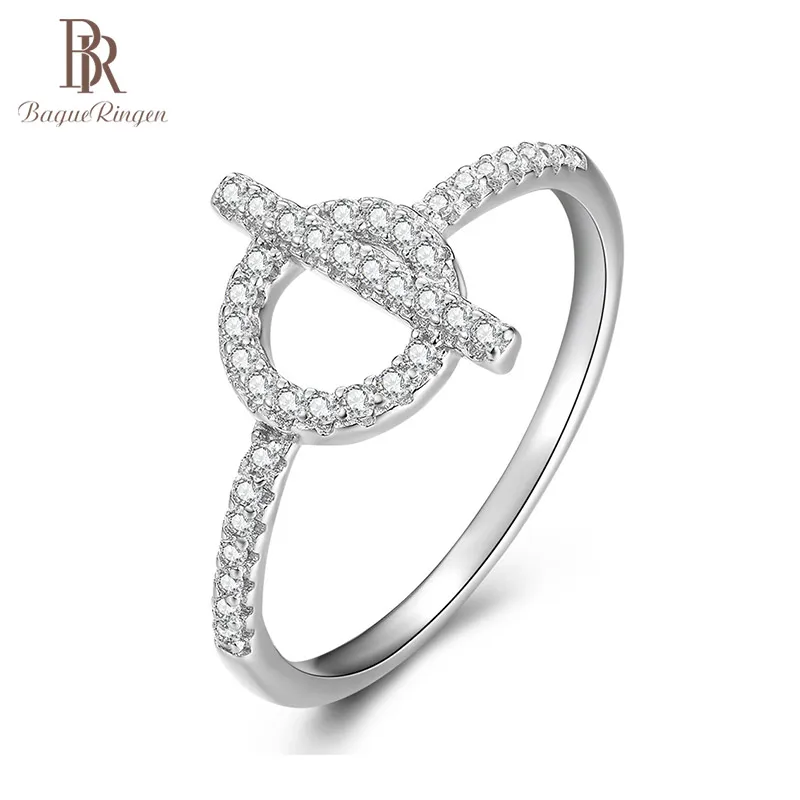 

Bague Ringen Classic Sterling Silver 925 Ring Jewelry AAA Zircon Diamond Finger Ring Female Dating Party Birthday Gift Wholesale