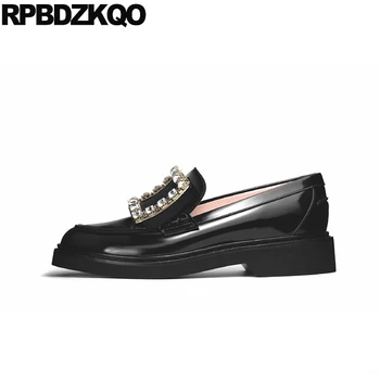 

ladies women diamond slip on flats round toe leisure crystal 2019 loafers designer shoes china spring autumn black rhinestone
