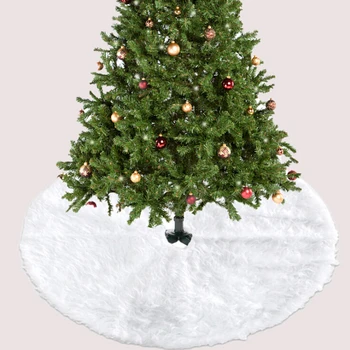 

Christmas Decoration White Plush Tree Skirt Plush Christmas Christmas Floor Mat To Set Off The Festive Atmosphere Suppliess new