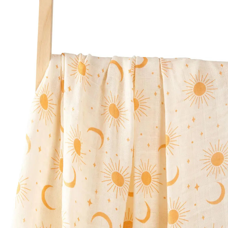 Happy Flute 2022 New Sunshine Design Baby Swaddle Muslin Blanket For Newborn Girls and Boys With 100% Cotton 5